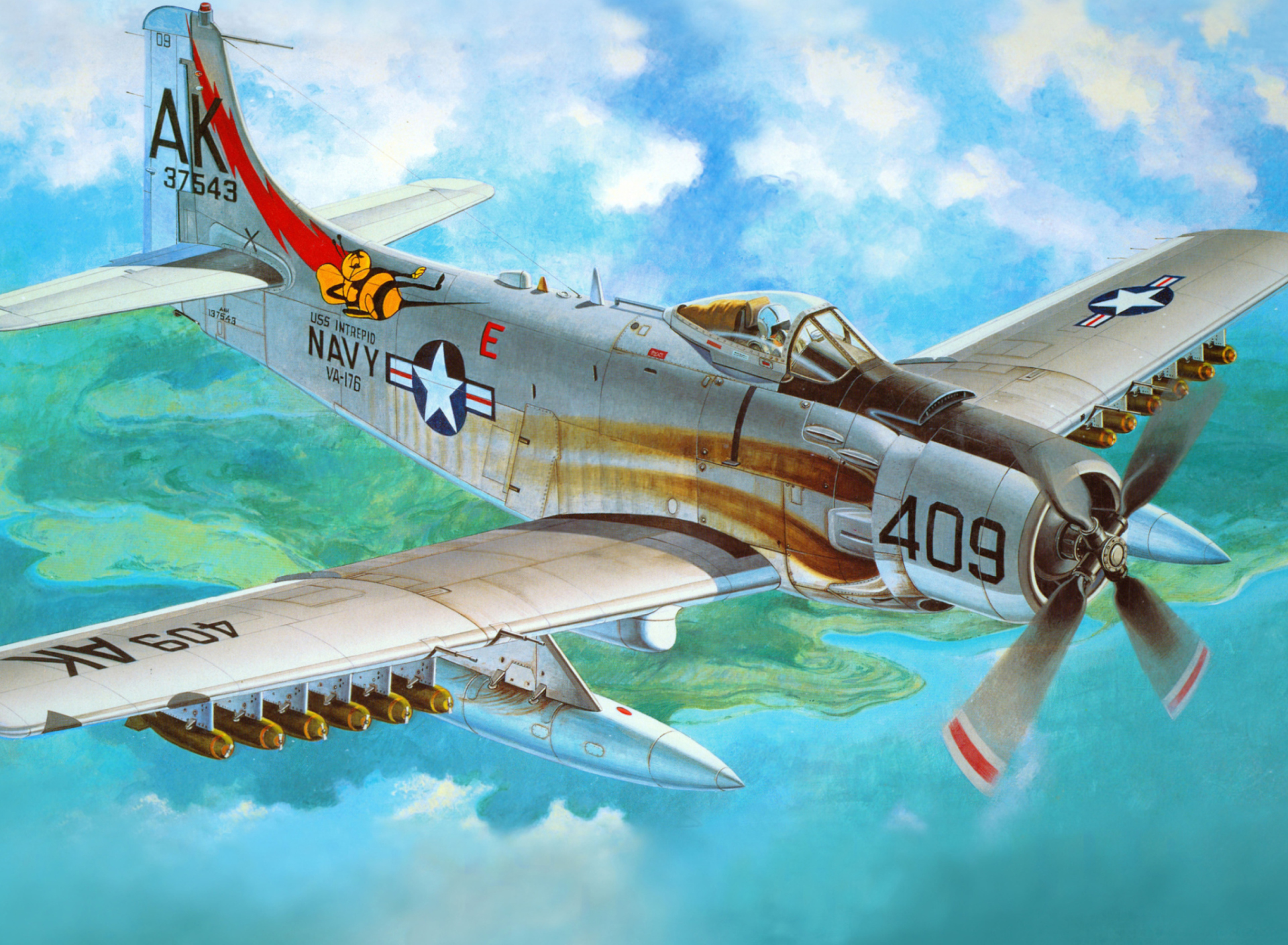 Das Douglas A-1 Skyraider Wallpaper 1920x1408