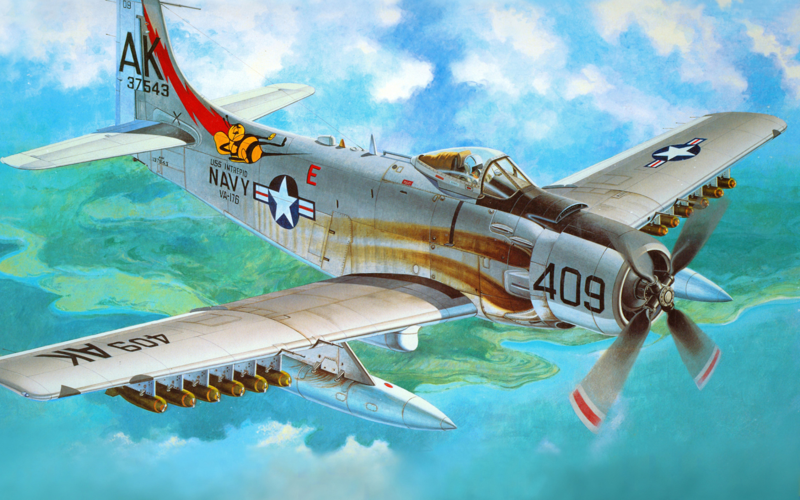 Das Douglas A-1 Skyraider Wallpaper 2560x1600