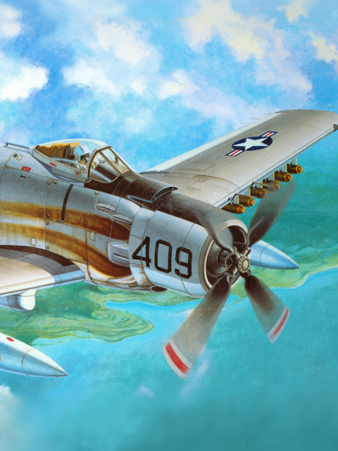 Das Douglas A-1 Skyraider Wallpaper 480x640