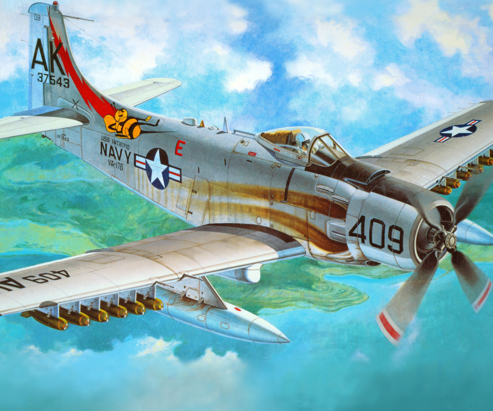 Das Douglas A-1 Skyraider Wallpaper 960x800