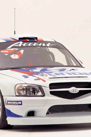 Fondo de pantalla Hyundai Accent WRC 320x480