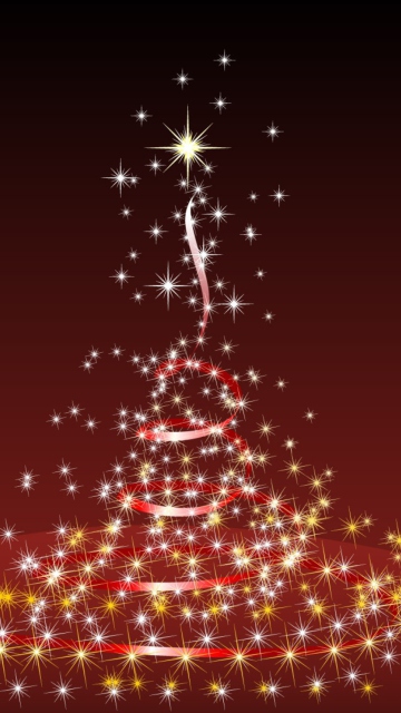 Das Merry Christmas Lights Wallpaper 360x640