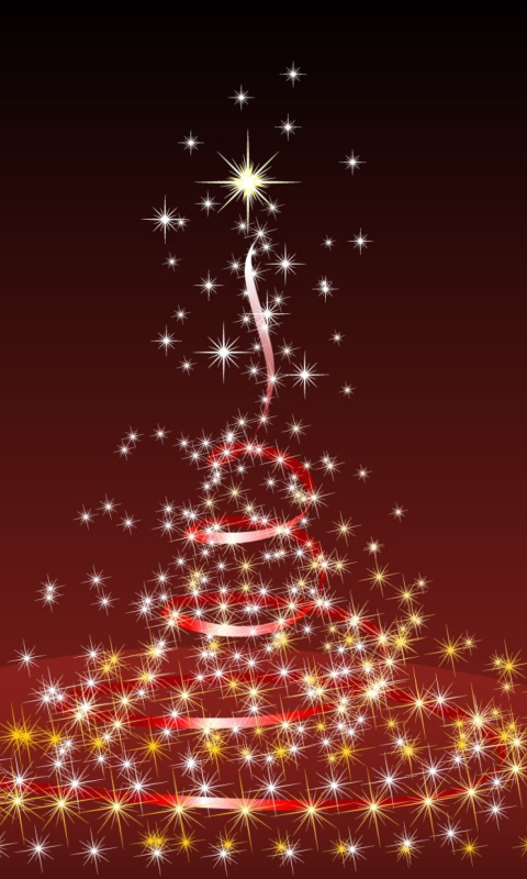 Das Merry Christmas Lights Wallpaper 480x800