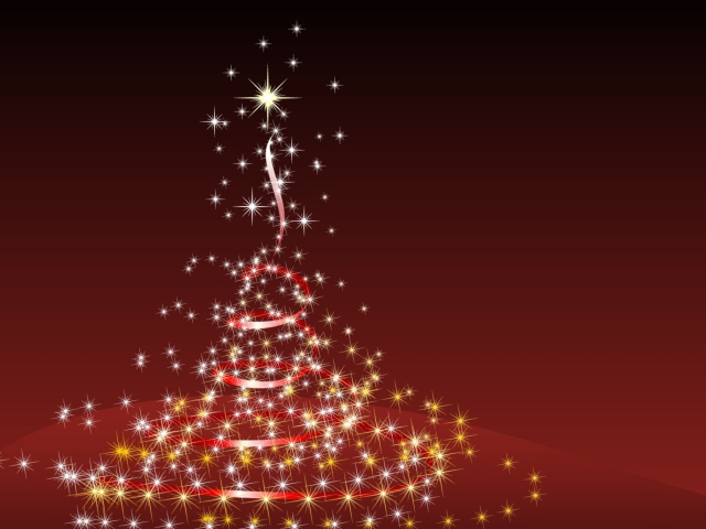 Das Merry Christmas Lights Wallpaper 640x480