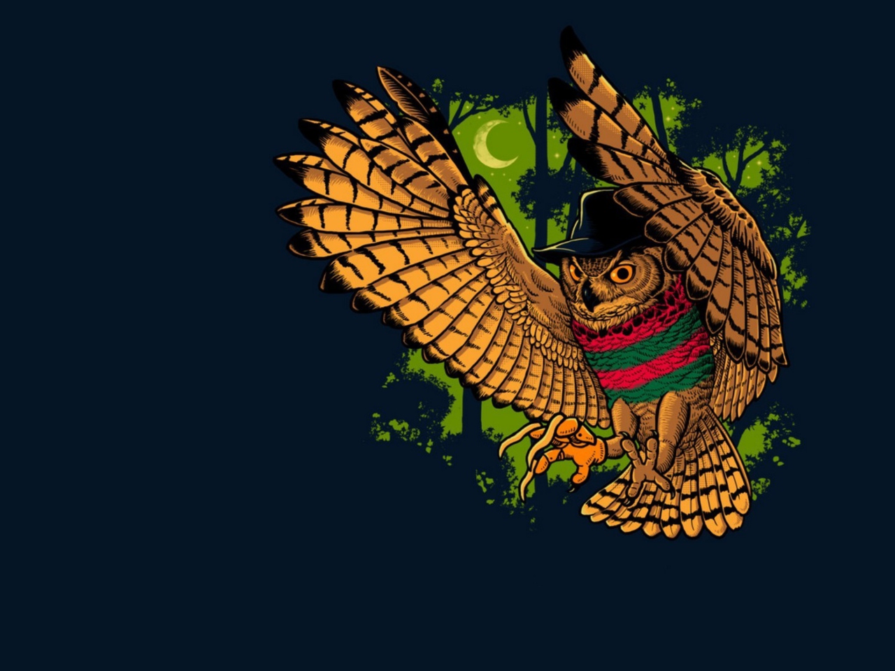 Freddy Krueger Owl wallpaper 1280x960