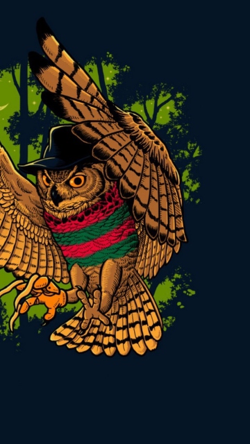 Das Freddy Krueger Owl Wallpaper 360x640