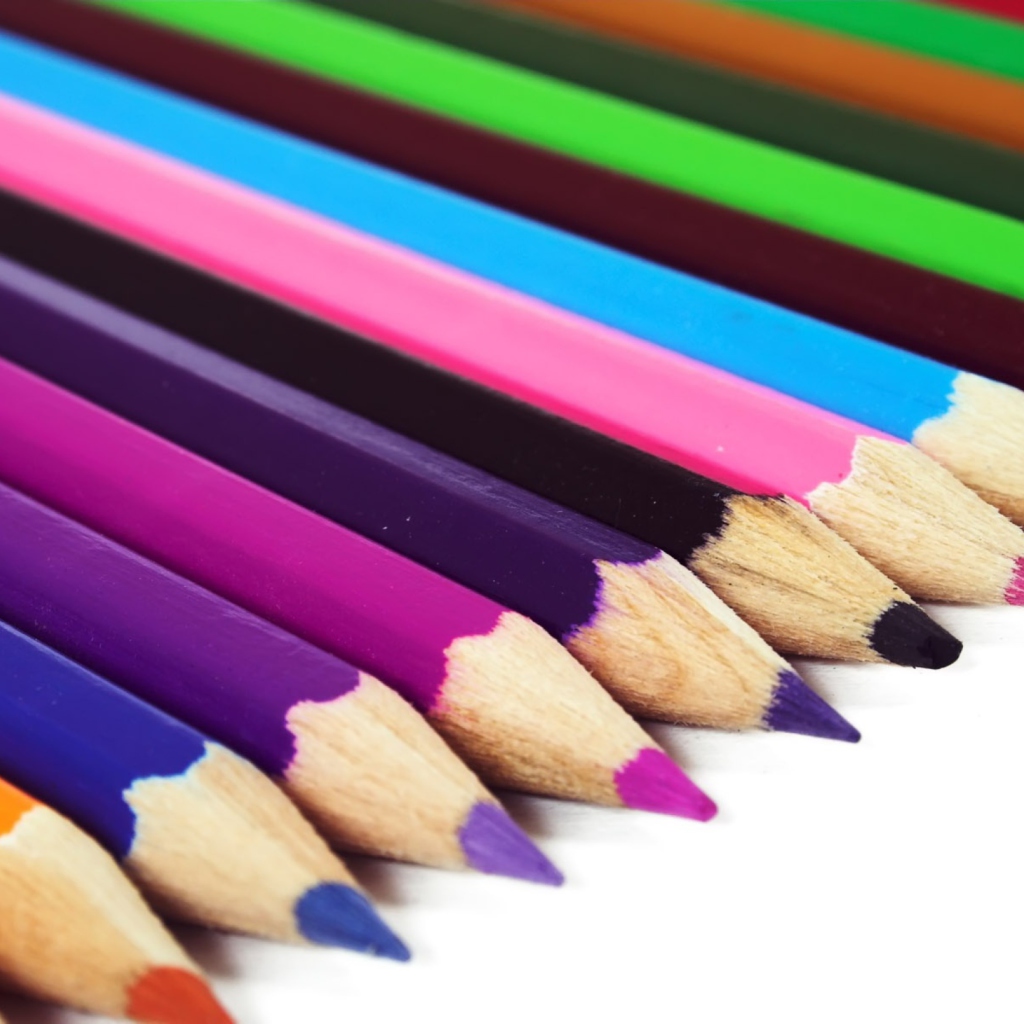 Colored Crayons wallpaper 1024x1024
