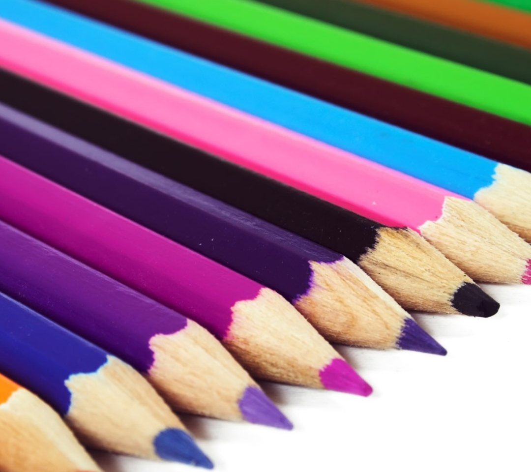 Colored Crayons wallpaper 1080x960