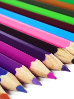 Colored Crayons wallpaper 240x320