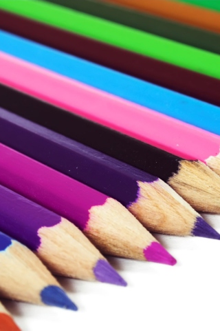 Colored Crayons wallpaper 320x480
