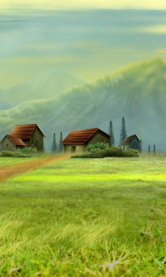 Small Village Drawing screenshot #1 240x400