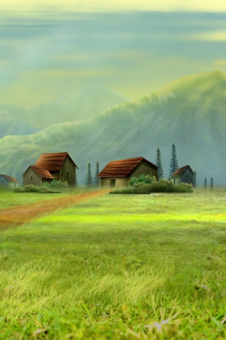 Small Village Drawing screenshot #1 320x480