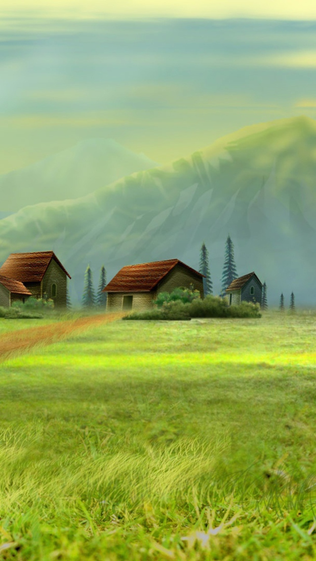 Screenshot №1 pro téma Small Village Drawing 640x1136