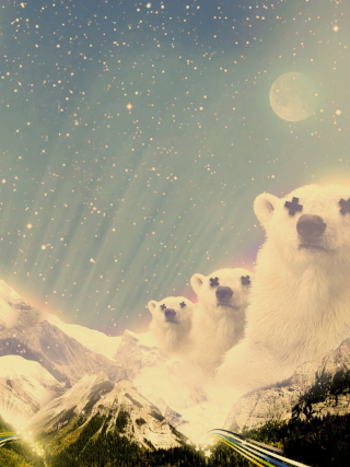 Abstract Mountains And Bears sfondi gratuiti per iPhone 6 Plus