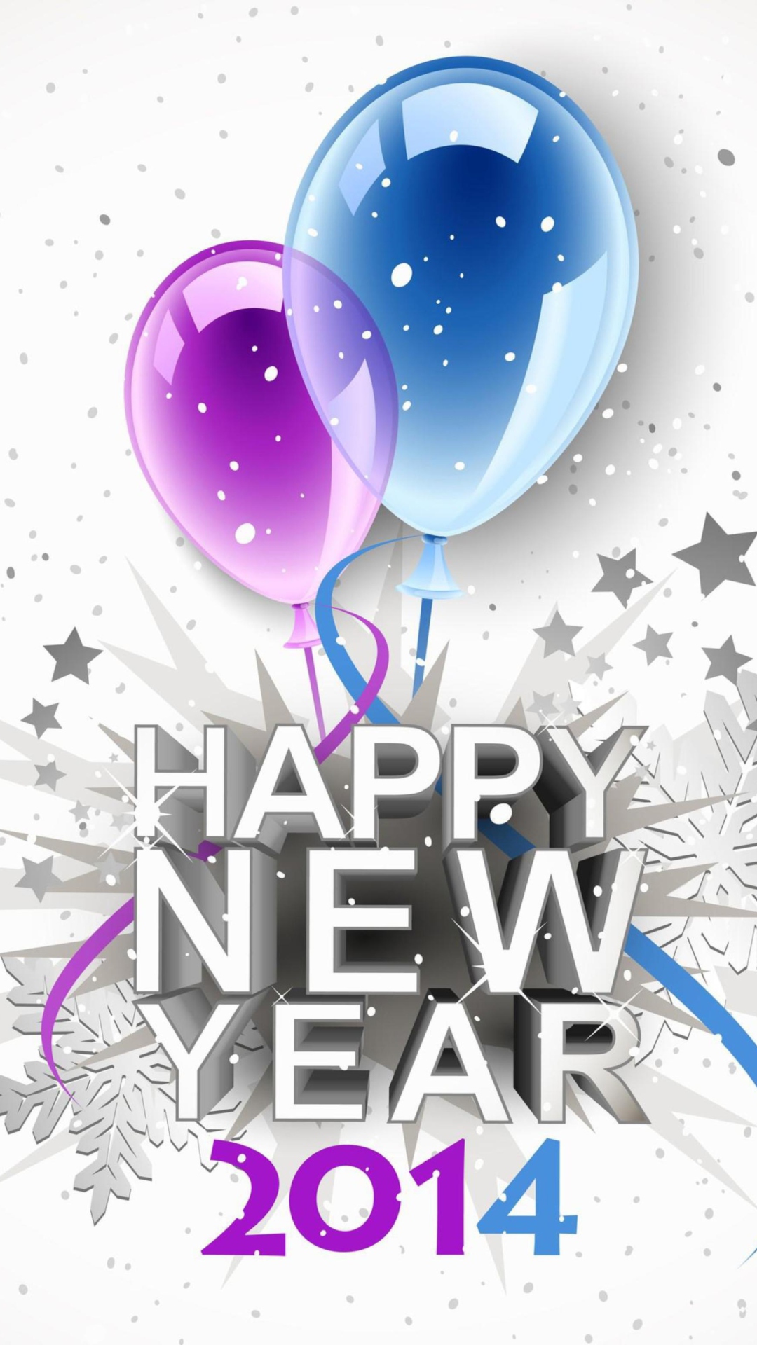 Das Happy New Year 2014 Wallpaper 1080x1920