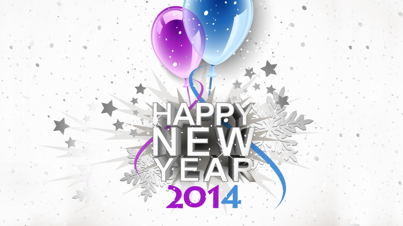 Screenshot №1 pro téma Happy New Year 2014 1366x768
