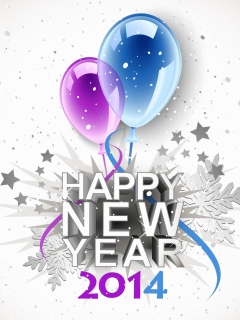 Das Happy New Year 2014 Wallpaper 240x320