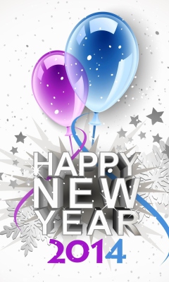 Das Happy New Year 2014 Wallpaper 240x400