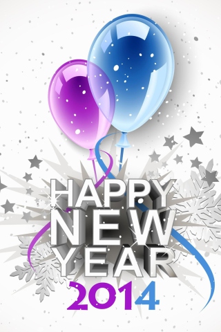 Das Happy New Year 2014 Wallpaper 320x480