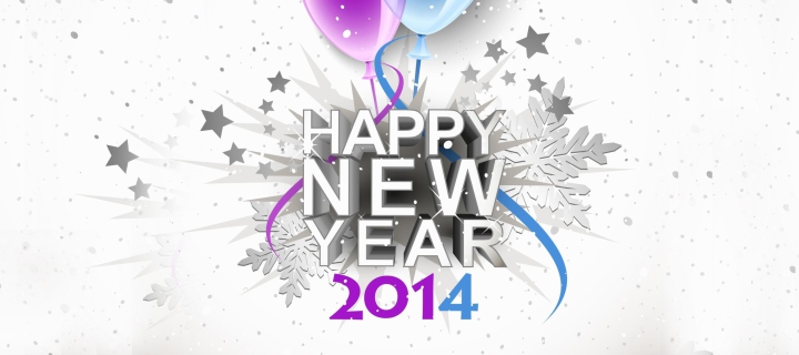 Das Happy New Year 2014 Wallpaper 720x320