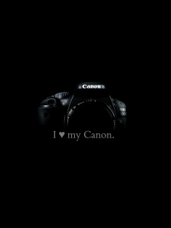 Fondo de pantalla I Love My Canon 240x320