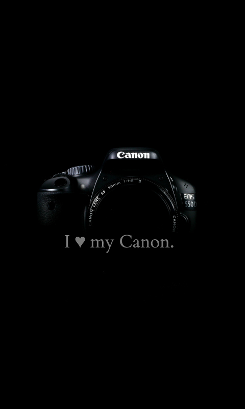 Fondo de pantalla I Love My Canon 480x800