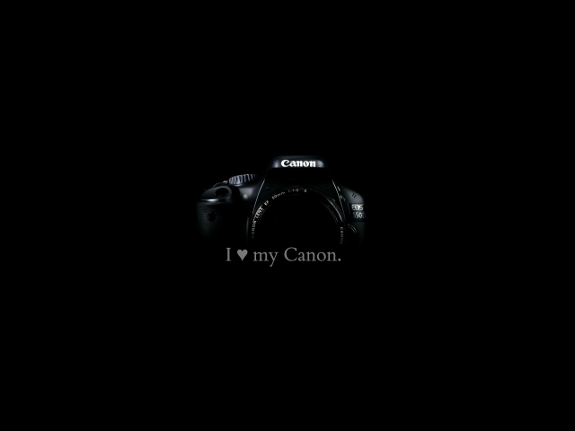 Обои I Love My Canon 640x480