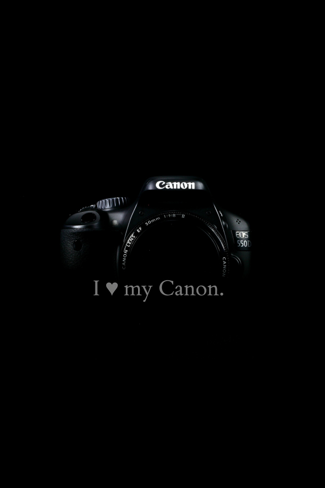 Fondo de pantalla I Love My Canon 640x960