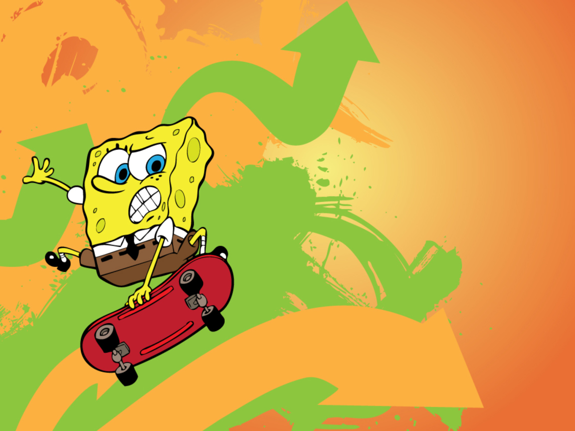 Das Spongebob Skater Wallpaper 1152x864