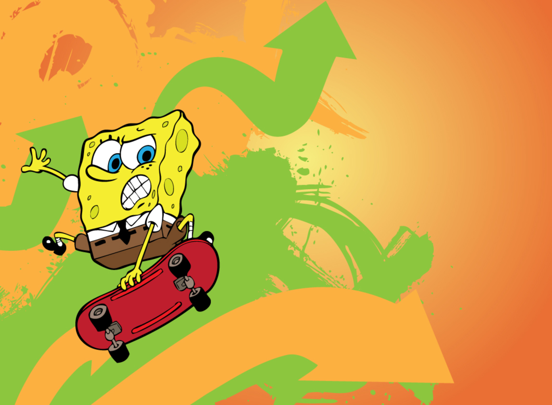 Обои Spongebob Skater 1920x1408