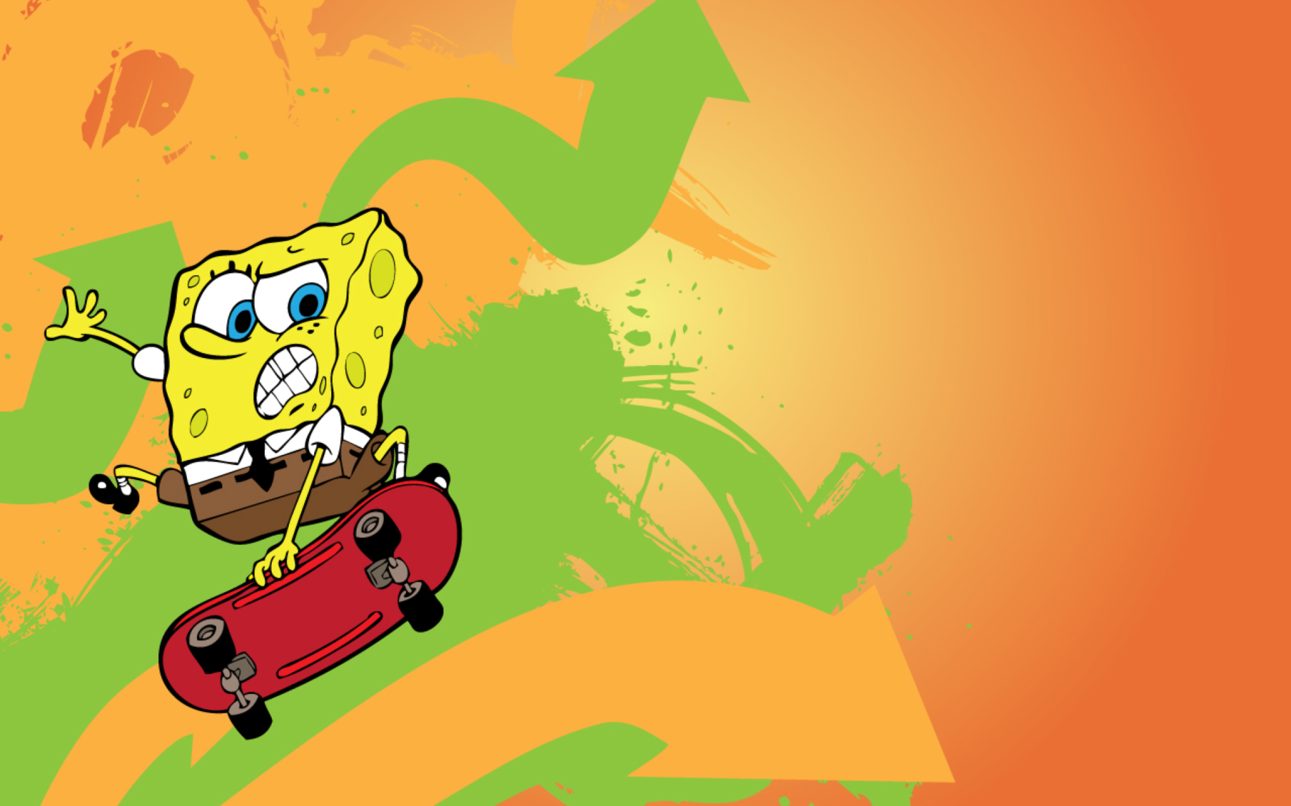 Обои Spongebob Skater 2560x1600