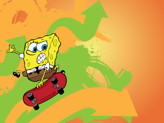 Das Spongebob Skater Wallpaper 320x240