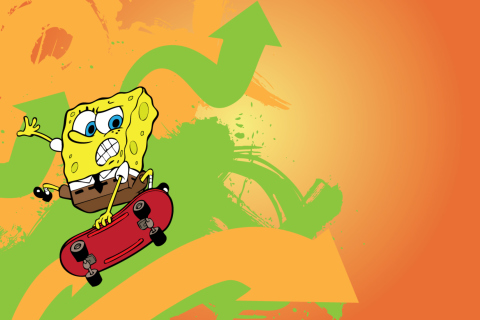 Screenshot №1 pro téma Spongebob Skater 480x320