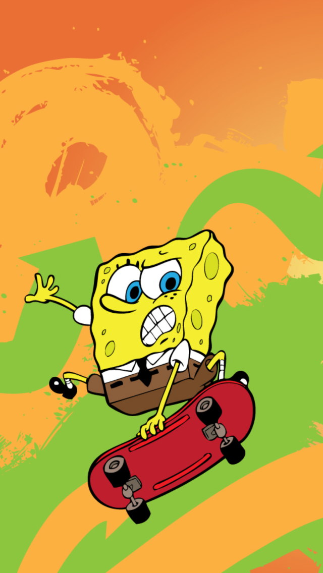 Обои Spongebob Skater 640x1136
