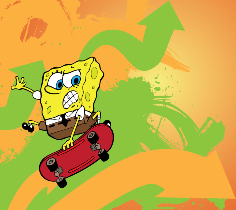 Das Spongebob Skater Wallpaper 960x854