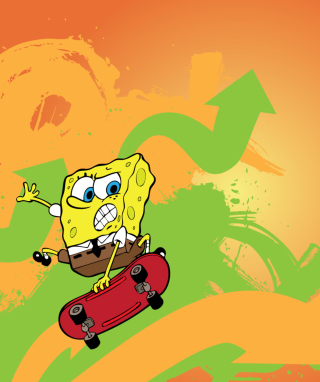 Spongebob Skater - Obrázkek zdarma pro 128x160