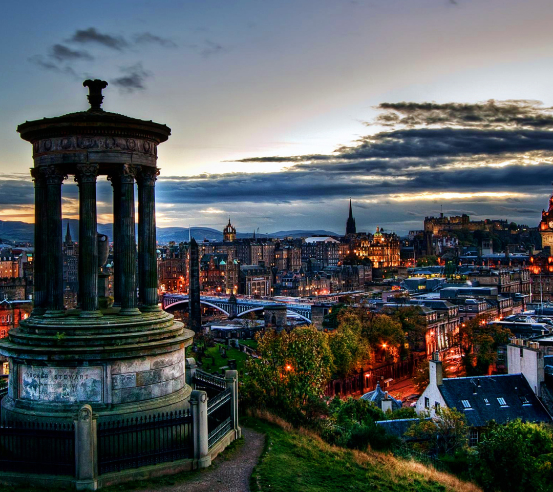 Das Edinburgh Lights Wallpaper 1080x960