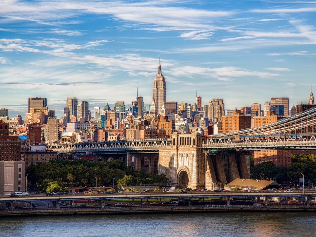 Screenshot №1 pro téma Brooklyn Bridge, Manhattan, New York City 1280x960