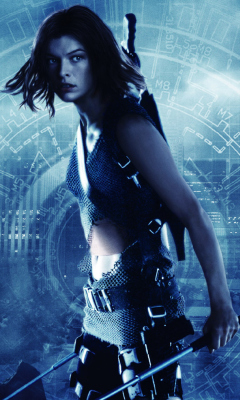 Fondo de pantalla Resident Evil, Milla Jovovich 240x400