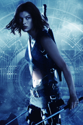 Das Resident Evil, Milla Jovovich Wallpaper 320x480