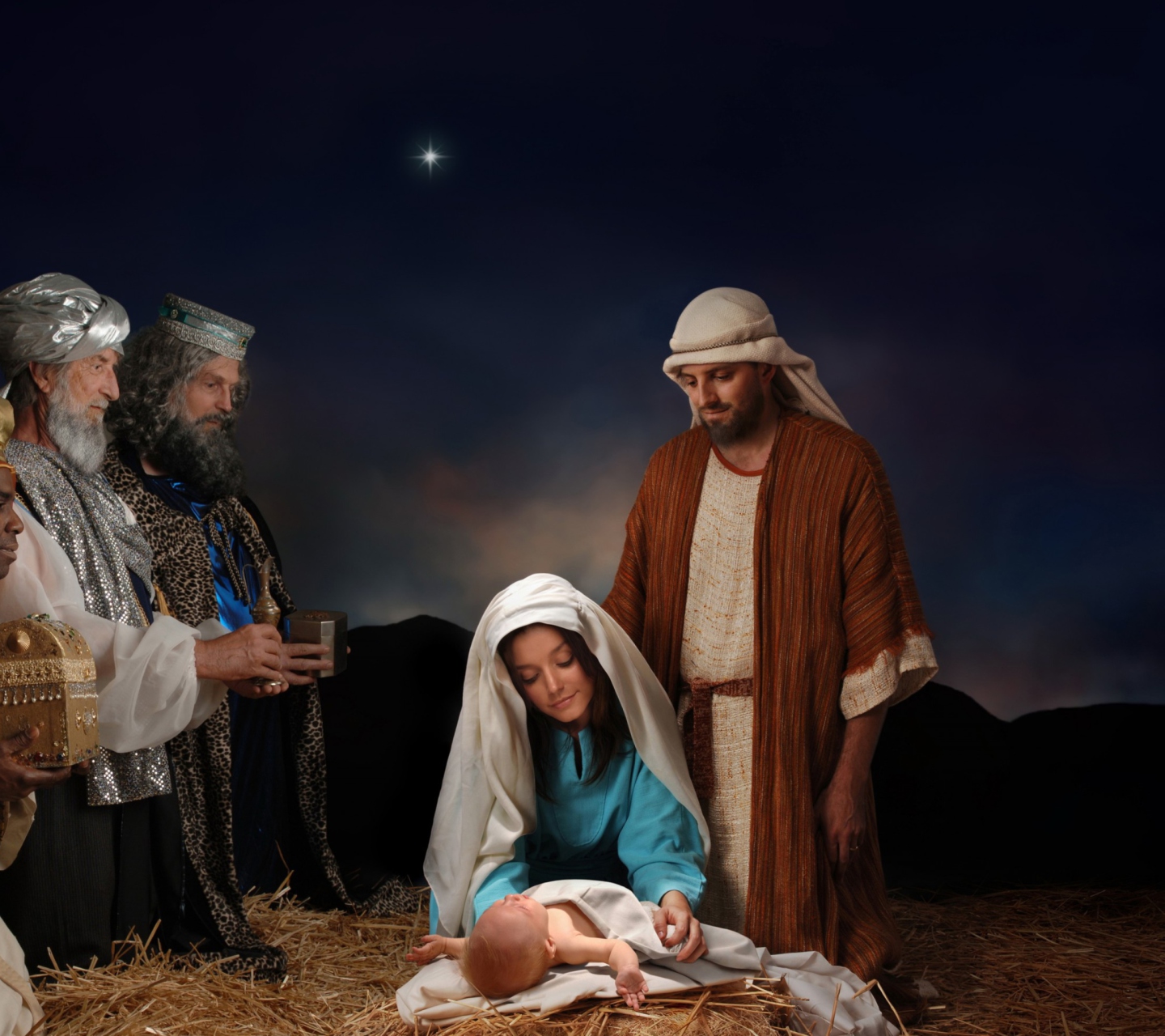 Fondo de pantalla The Birth Of Christ 1440x1280