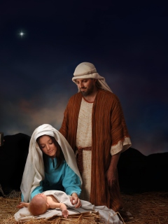 Fondo de pantalla The Birth Of Christ 240x320