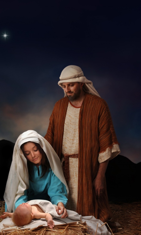 Das The Birth Of Christ Wallpaper 480x800