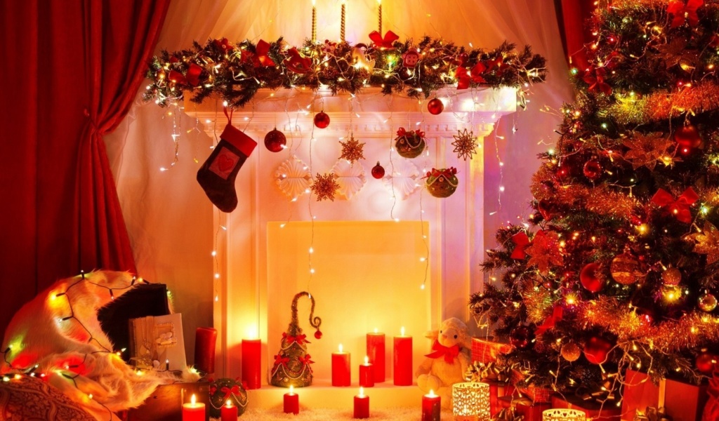 Home christmas decorations 2021 wallpaper 1024x600