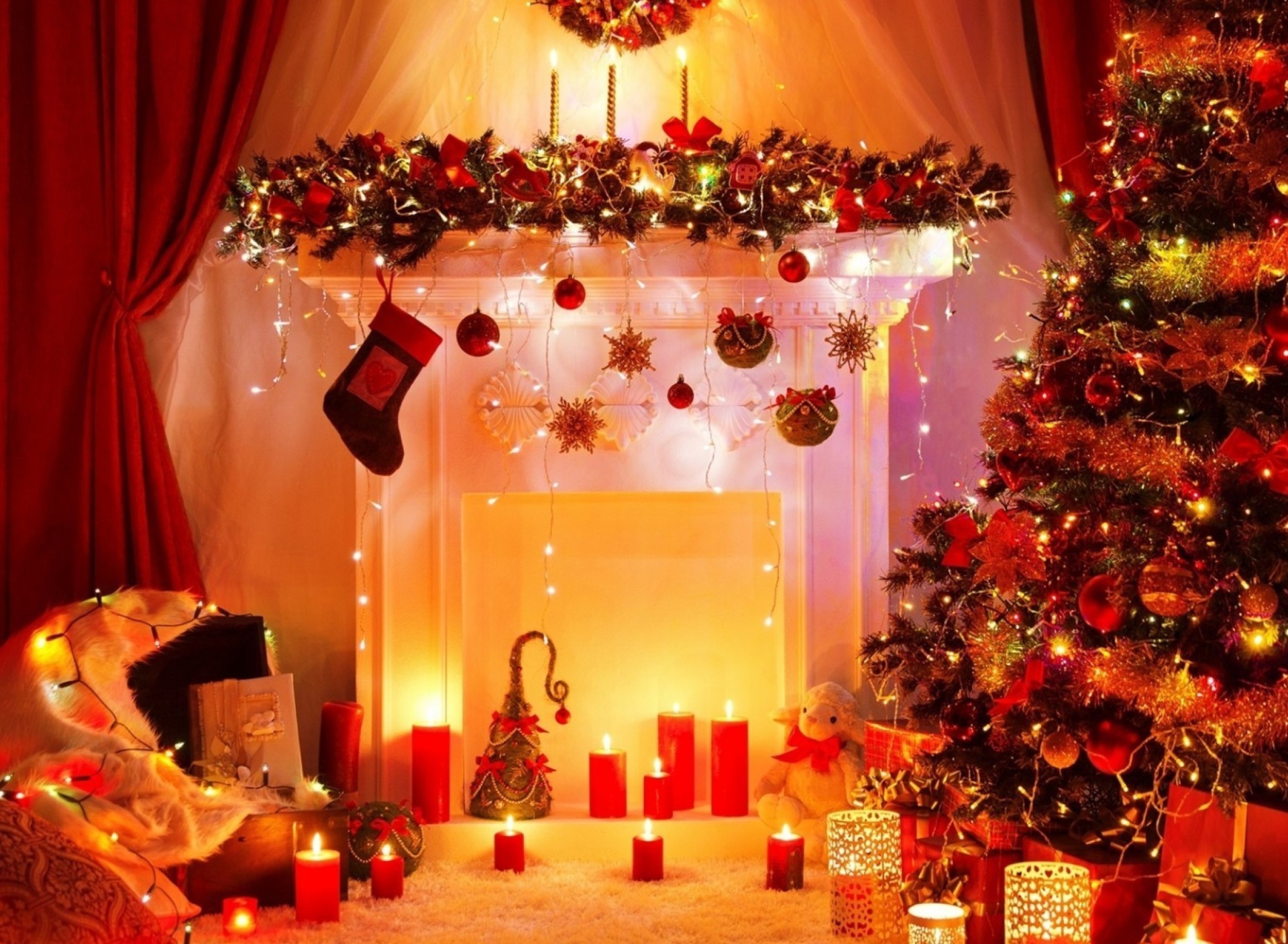Home christmas decorations 2021 wallpaper 1920x1408