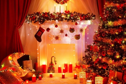 Sfondi Home christmas decorations 2021 480x320