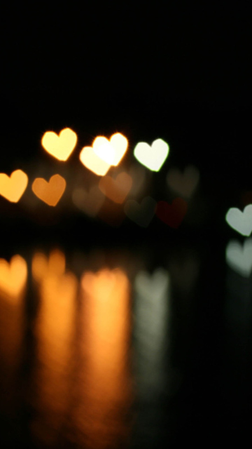 Das Heart Bokeh Wallpaper 360x640