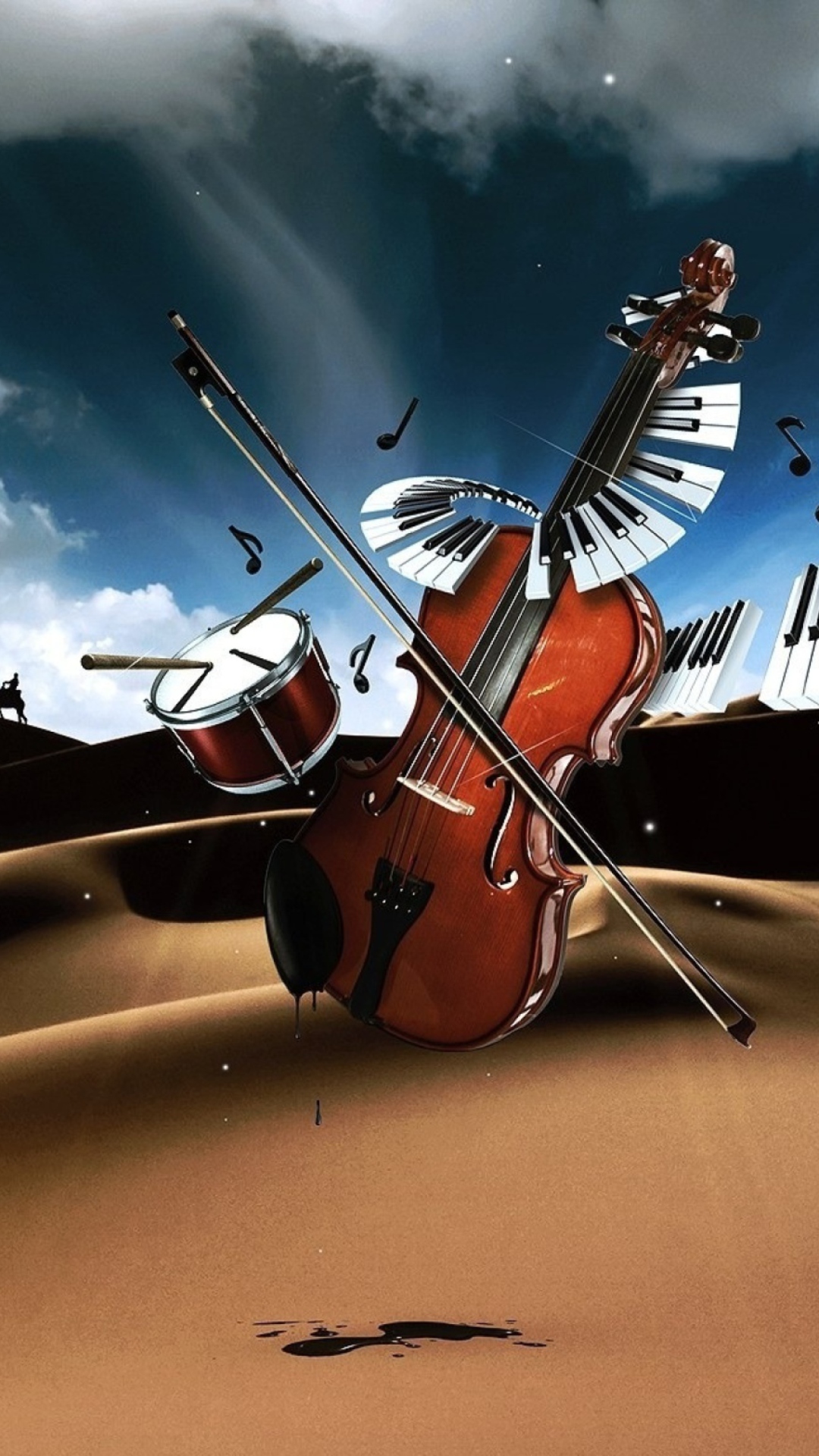 Das Music And Violin Wallpaper 1080x1920