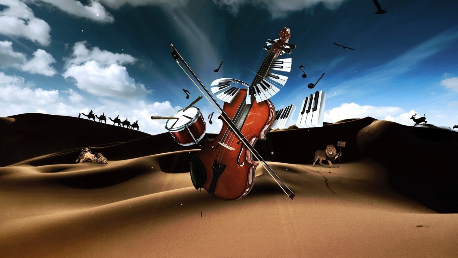 Music And Violin screenshot #1 1600x900