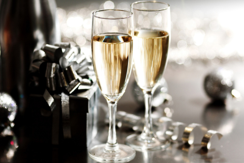 Fondo de pantalla New Years Eve Champagne 480x320